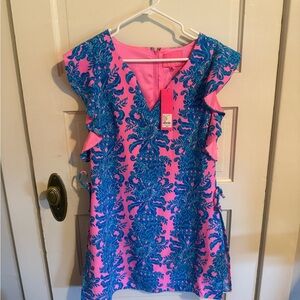 Lilly Pulitzer Pink and Blue Floral Romper